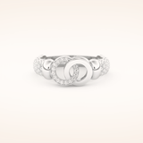 0.06 TCW Round Shaped Moissanite Circle Style Wedding Band