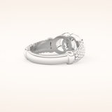 0.06 TCW Round Shaped Moissanite Circle Style Wedding Band