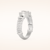 0.06 TCW Round Shaped Moissanite Circle Style Wedding Band