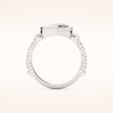 0.06 TCW Round Shaped Moissanite Circle Style Wedding Band