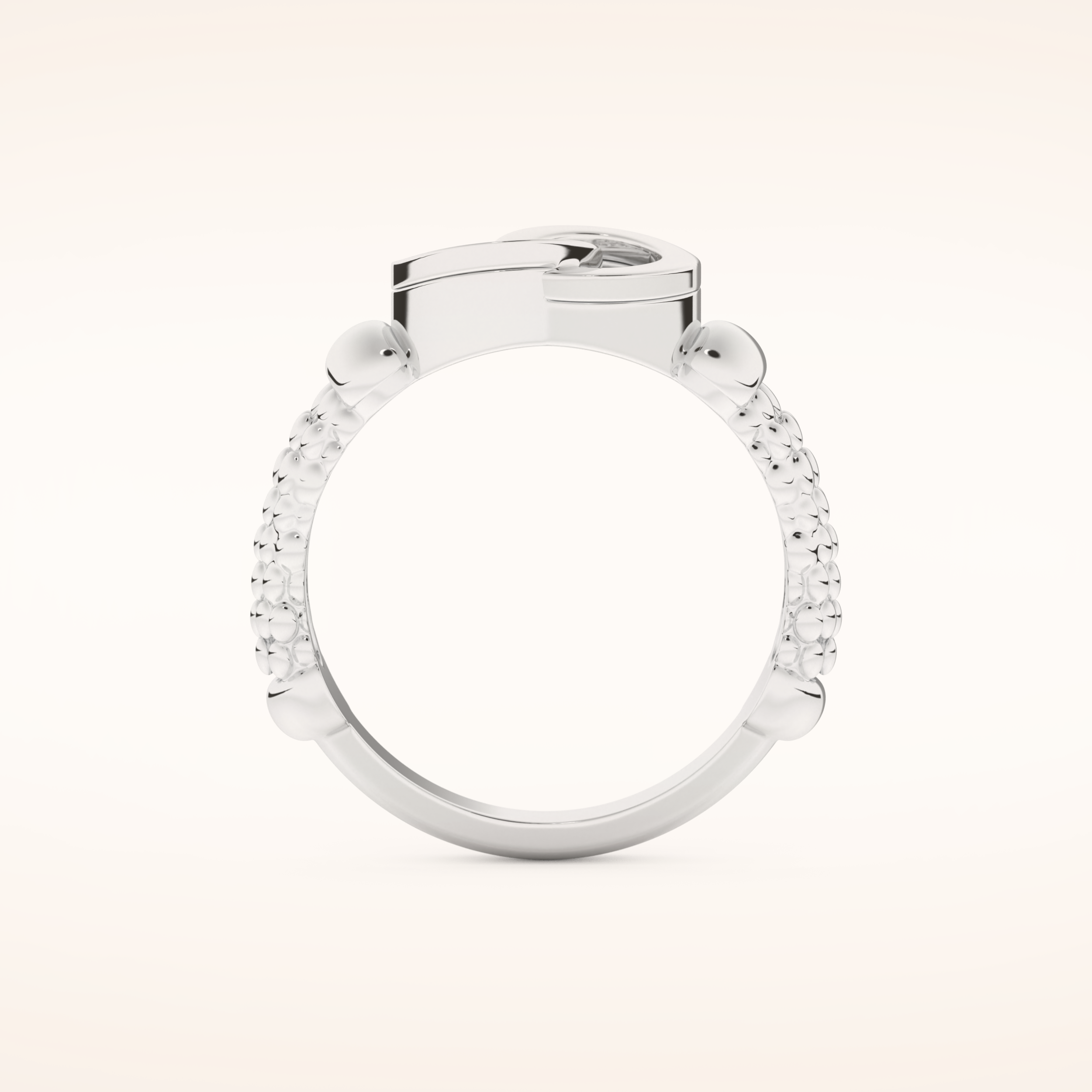 0.06 TCW Round Shaped Moissanite Circle Style Wedding Band