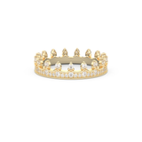 Regal Crown Full Eternity Wedding Band with 0.48 CT Round Cut Moissanite – Yellow, White, or Rose Gold 1