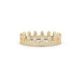 Regal Crown Full Eternity Wedding Band with 0.48 CT Round Cut Moissanite – Yellow, White, or Rose Gold 4