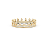 Regal Crown Full Eternity Wedding Band with 0.48 CT Round Cut Moissanite – Yellow, White, or Rose Gold 6