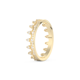 Regal Crown Full Eternity Wedding Band with 0.48 CT Round Cut Moissanite – Yellow, White, or Rose Gold 3