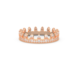 Regal Crown Full Eternity Wedding Band with 0.48 CT Round Cut Moissanite – Yellow, White, or Rose Gold 13