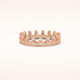0.48 TCW Round Shaped Moissanite Crown Wedding Band
