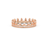 Regal Crown Full Eternity Wedding Band with 0.48 CT Round Cut Moissanite – Yellow, White, or Rose Gold 15