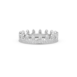 Regal Crown Full Eternity Wedding Band with 0.48 CT Round Cut Moissanite – Yellow, White, or Rose Gold 8