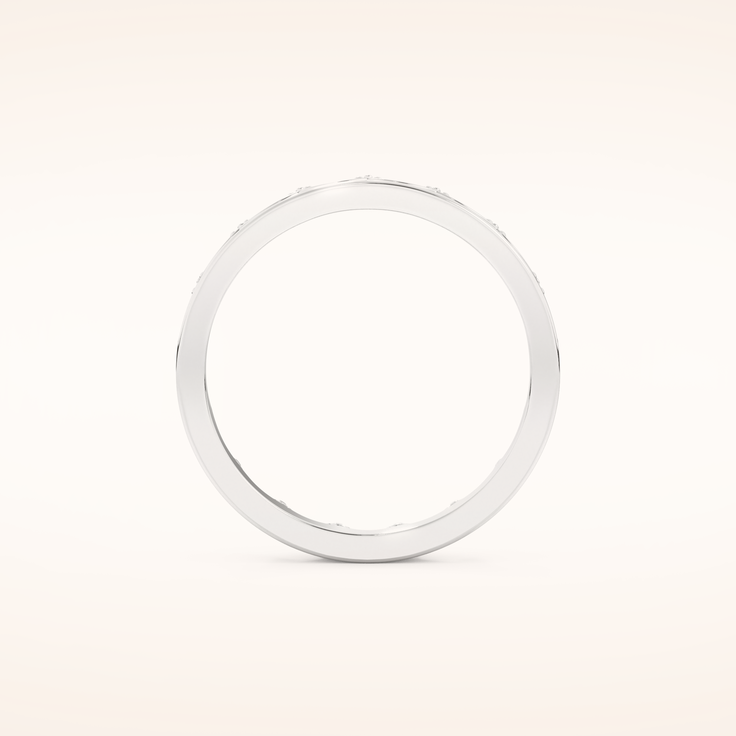 0.48 TCW Round Shaped Moissanite Crown Wedding Band