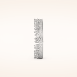 0.48 TCW Round Shaped Moissanite Crown Wedding Band