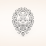 7.97 CT Pear Shaped Cluster Moissanite Engagement Ring