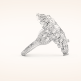 7.97 CT Pear Shaped Cluster Moissanite Engagement Ring