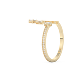 Asymmetric Bar and Droplet Full Eternity Wedding Band with 0.569 CT Pear, Round, Emerald & Marquise Cut Moissanite – Yellow, White, or Rose Gold 3