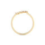 Asymmetric Bar and Droplet Full Eternity Wedding Band with 0.569 CT Pear, Round, Emerald & Marquise Cut Moissanite – Yellow, White, or Rose Gold 4