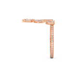 Asymmetric Bar and Droplet Full Eternity Wedding Band with 0.569 CT Pear, Round, Emerald & Marquise Cut Moissanite – Yellow, White, or Rose Gold 18