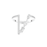 Asymmetric Bar and Droplet Full Eternity Wedding Band with 0.569 CT Pear, Round, Emerald & Marquise Cut Moissanite – Yellow, White, or Rose Gold 7