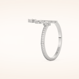 0.569 TCW Pear, Round & Emerald Shaped Moissanite Unique V Style Wedding Band