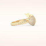 0.305 TCW Round Shaped Moissanite Fish Style Wedding Band