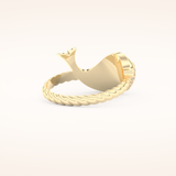 0.305 TCW Round Shaped Moissanite Fish Style Wedding Band