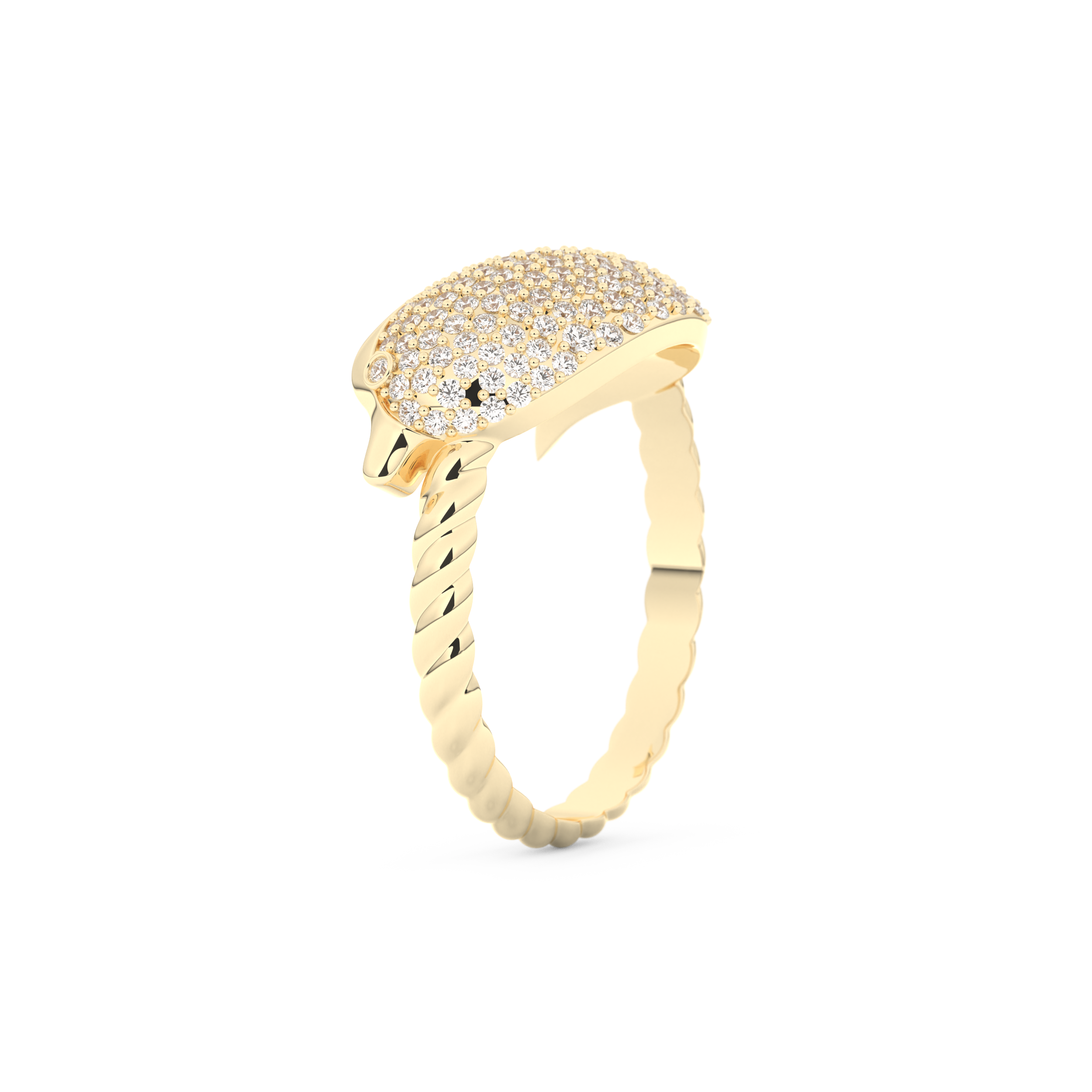 Sculpted Dome Wedding Band with 0.305 CT Round Cut Moissanite – Yellow, White, or Rose Gold
