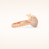 0.305 TCW Round Shaped Moissanite Fish Style Wedding Band