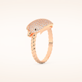 0.305 TCW Round Shaped Moissanite Fish Style Wedding Band