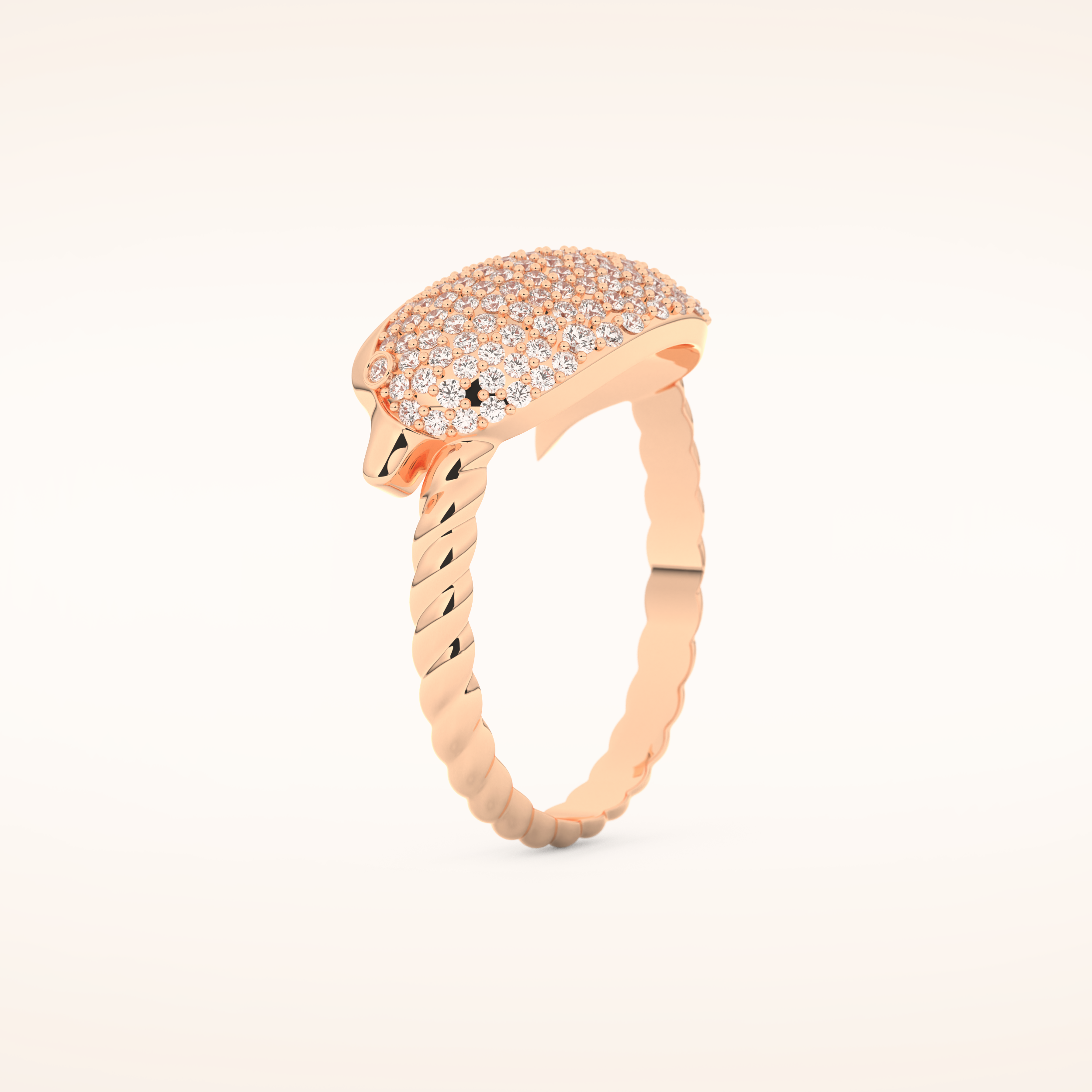 0.305 TCW Round Shaped Moissanite Fish Style Wedding Band