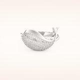 0.305 TCW Round Shaped Moissanite Fish Style Wedding Band