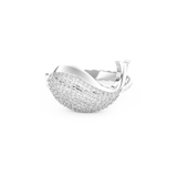 Sculpted Dome Wedding Band with 0.305 CT Round Cut Moissanite – Yellow, White, or Rose Gold