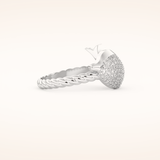 0.305 TCW Round Shaped Moissanite Fish Style Wedding Band