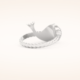 0.305 TCW Round Shaped Moissanite Fish Style Wedding Band