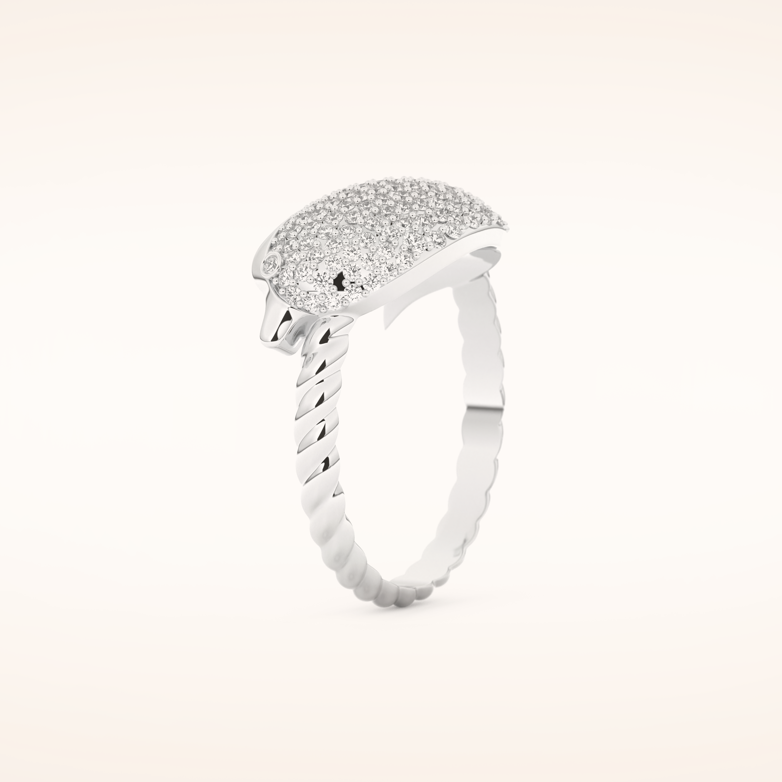 0.305 TCW Round Shaped Moissanite Fish Style Wedding Band