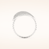 0.305 TCW Round Shaped Moissanite Fish Style Wedding Band