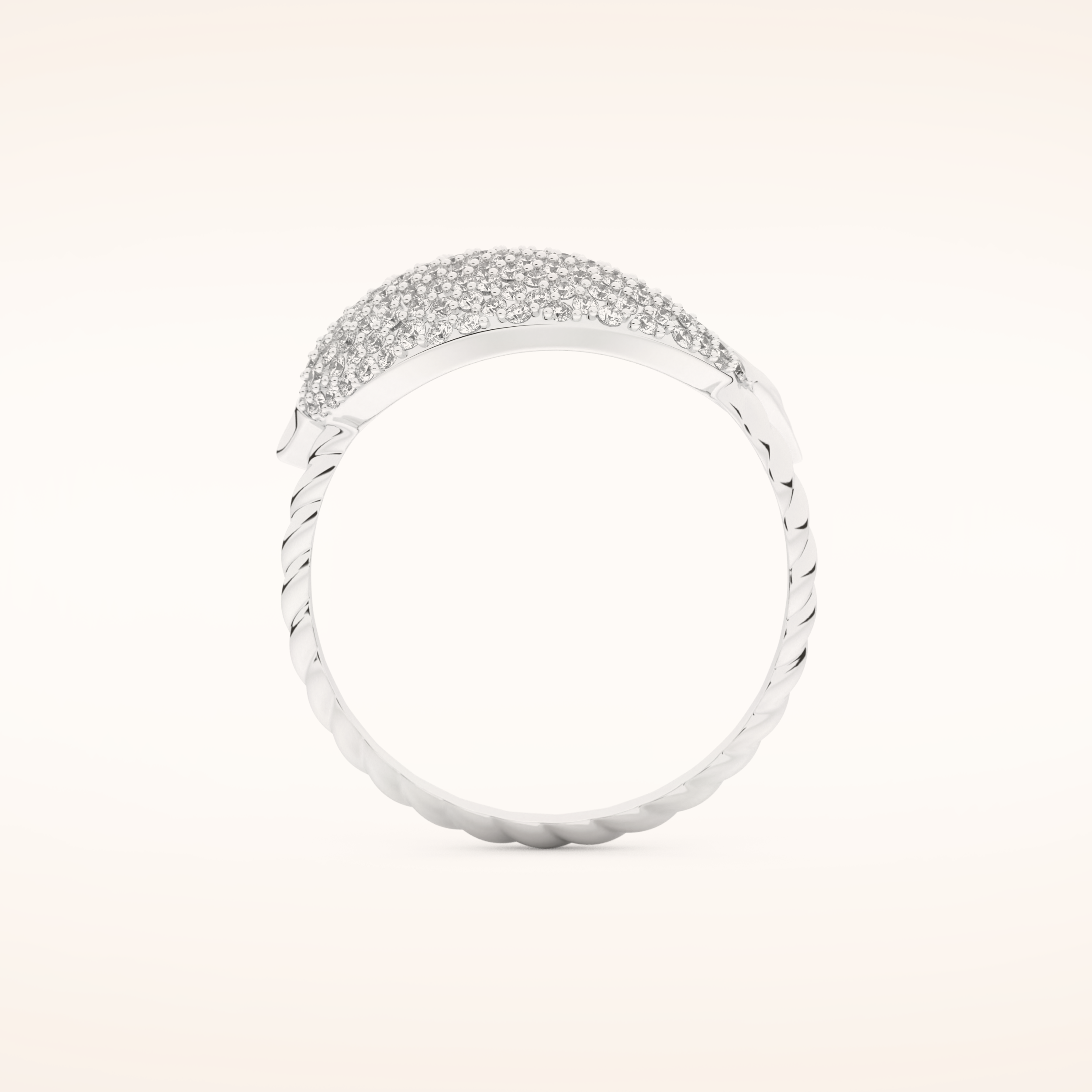 0.305 TCW Round Shaped Moissanite Fish Style Wedding Band