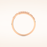 0.69 TCW Round & Pear Shaped Moissanite Swirl Wedding Band