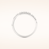 0.69 TCW Round & Pear Shaped Moissanite Swirl Wedding Band