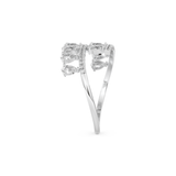 Dual Row Half Eternity Wedding Band with 0.69 CT Round and Pear Cut Moissanite – Yellow, White, or Rose Gold 11