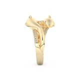Dolphin-Inspired Half Eternity Wedding Band with 0.11 CT Round Cut Moissanite – Yellow, White, or Rose Gold 5