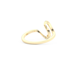 Elegant Wave Wedding Band with 0.020 CT Round Cut Moissanite – Yellow, White, or Rose Gold 6
