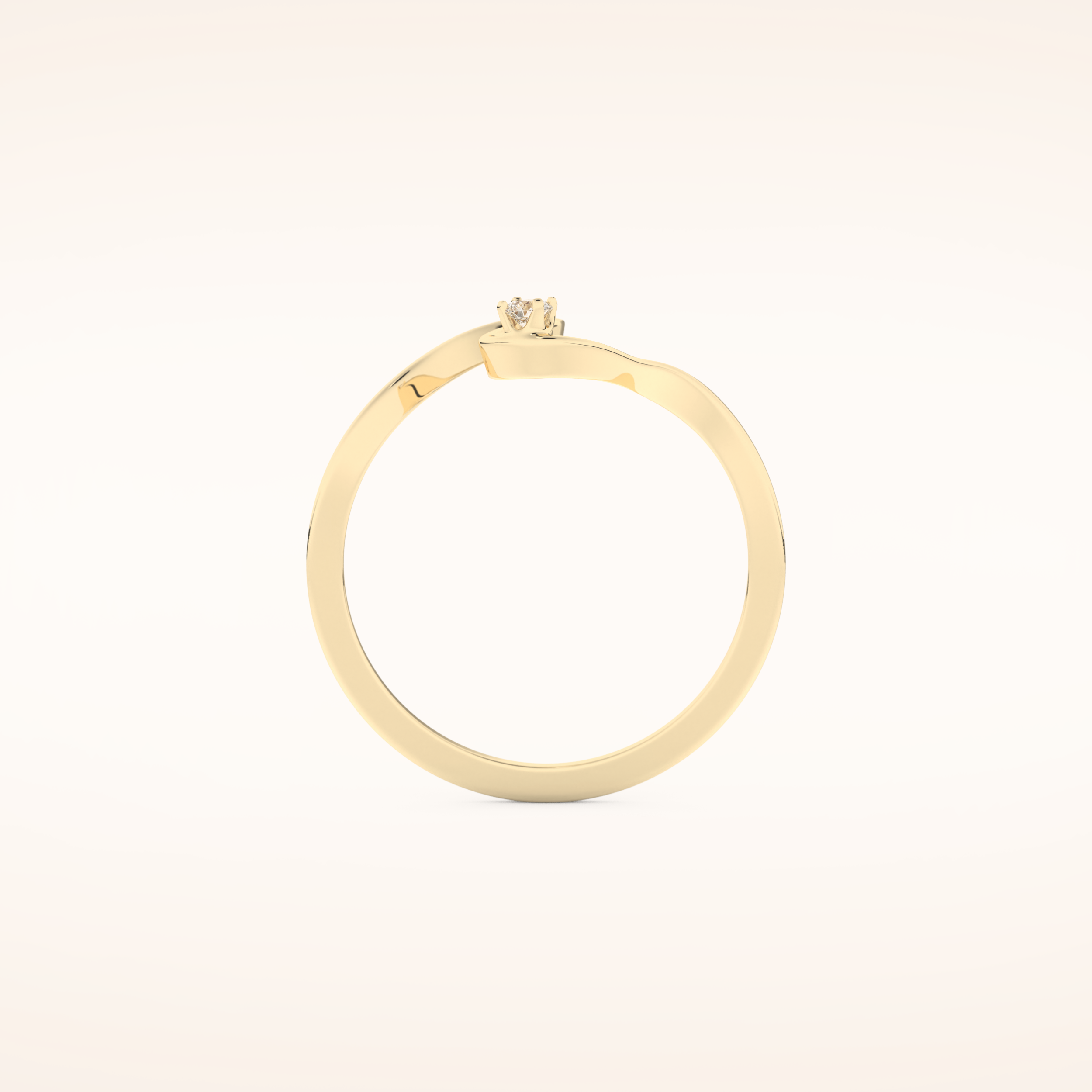 0.020 TCW Round Shaped Moissanite Curved Wedding Band