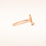 0.020 TCW Round Shaped Moissanite Curved Wedding Band