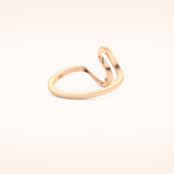 0.020 TCW Round Shaped Moissanite Curved Wedding Band