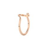 Elegant Wave Wedding Band with 0.020 CT Round Cut Moissanite – Yellow, White, or Rose Gold 16
