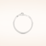 0.020 TCW Round Shaped Moissanite Curved Wedding Band