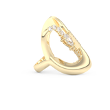 Modern Geometric Half Eternity Wedding Band with 0.74 CT Round, Pear and Baguette Cut Moissanite – Yellow, White, or Rose Gold 2