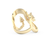 Modern Geometric Half Eternity Wedding Band with 0.74 CT Round, Pear and Baguette Cut Moissanite – Yellow, White, or Rose Gold 6