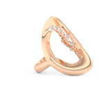 Modern Geometric Half Eternity Wedding Band with 0.74 CT Round, Pear and Baguette Cut Moissanite – Yellow, White, or Rose Gold 14