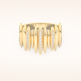 0.29 TCW Round Shaped Moissanite Illusion Setting Wedding Band