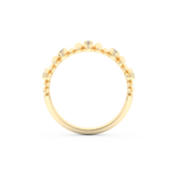 Spike Inspired Wedding Band with 0.29 CT Round Cut Moissanite – Yellow, White, or Rose Gold